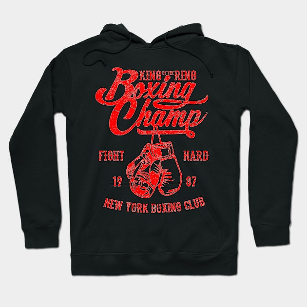 King of the Ring Boxing Champ Hoodie by azmania